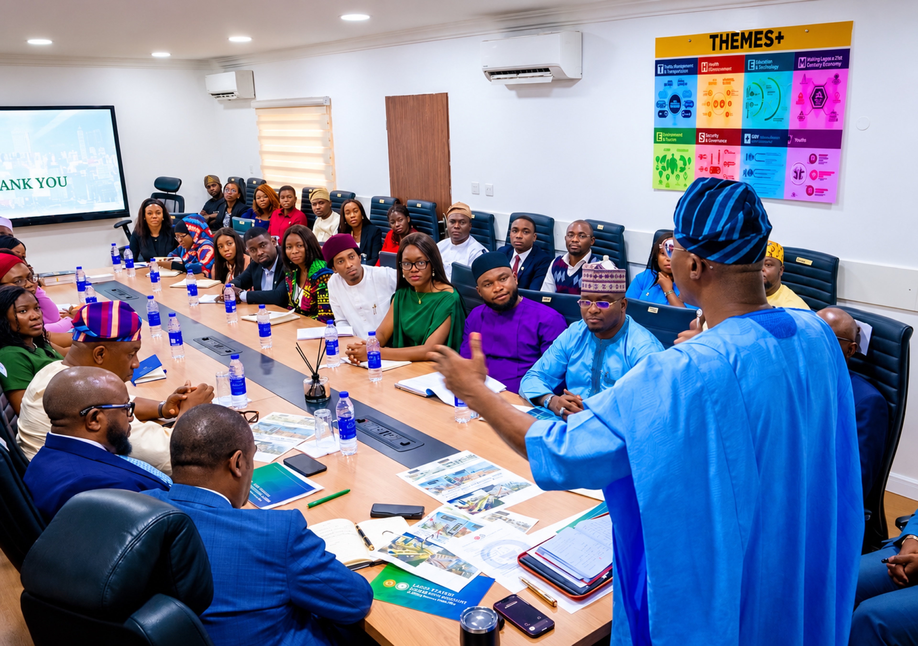 A meeting with government and community stakeholders